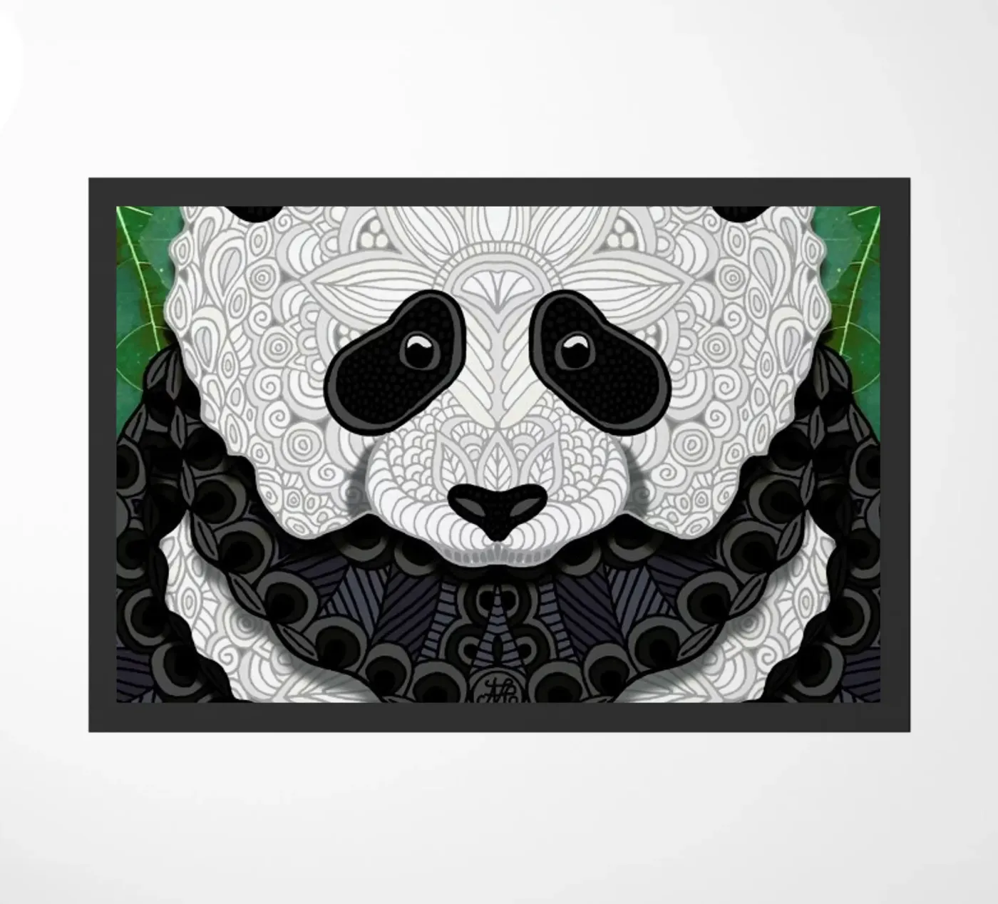 Panda Bear Fußmatte von Angelika Parker