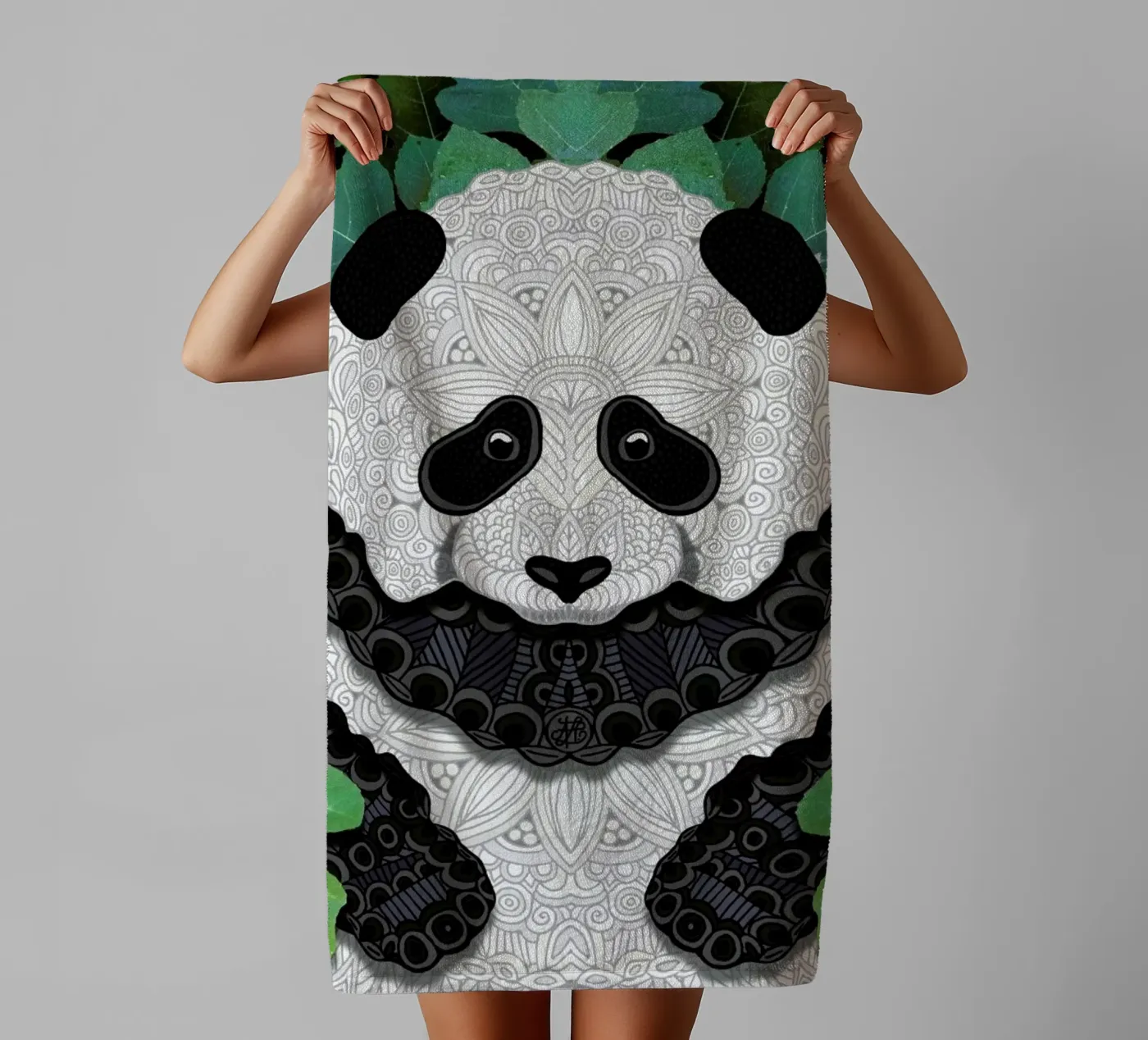 Panda Bear towel by Angelika Parker