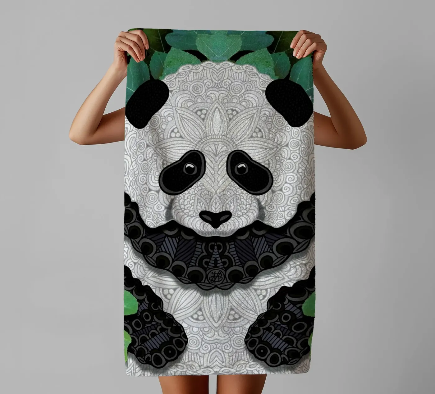 Panda Bear Handtuch von Angelika Parker