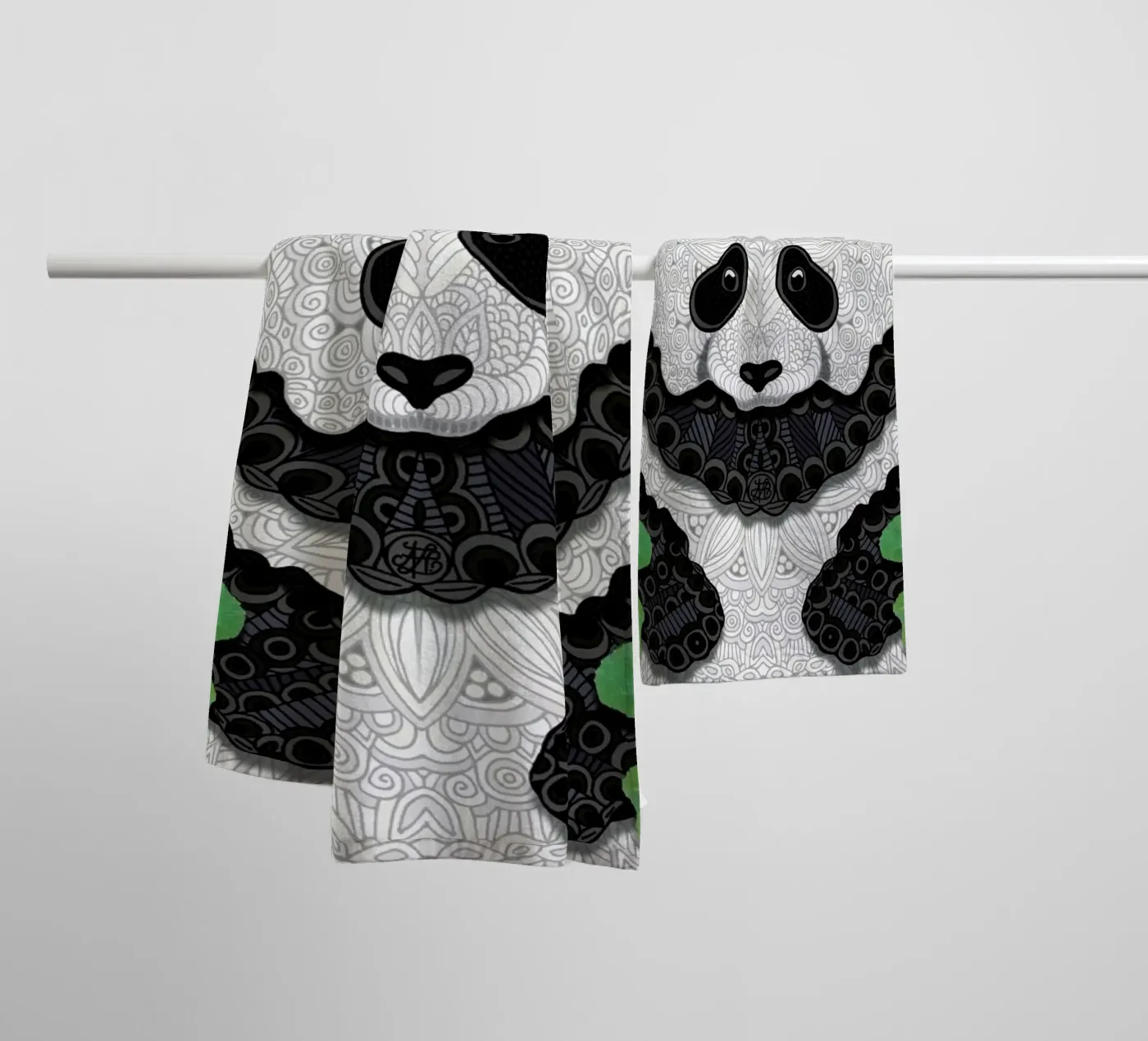 Panda Bear Handtuch von Angelika Parker