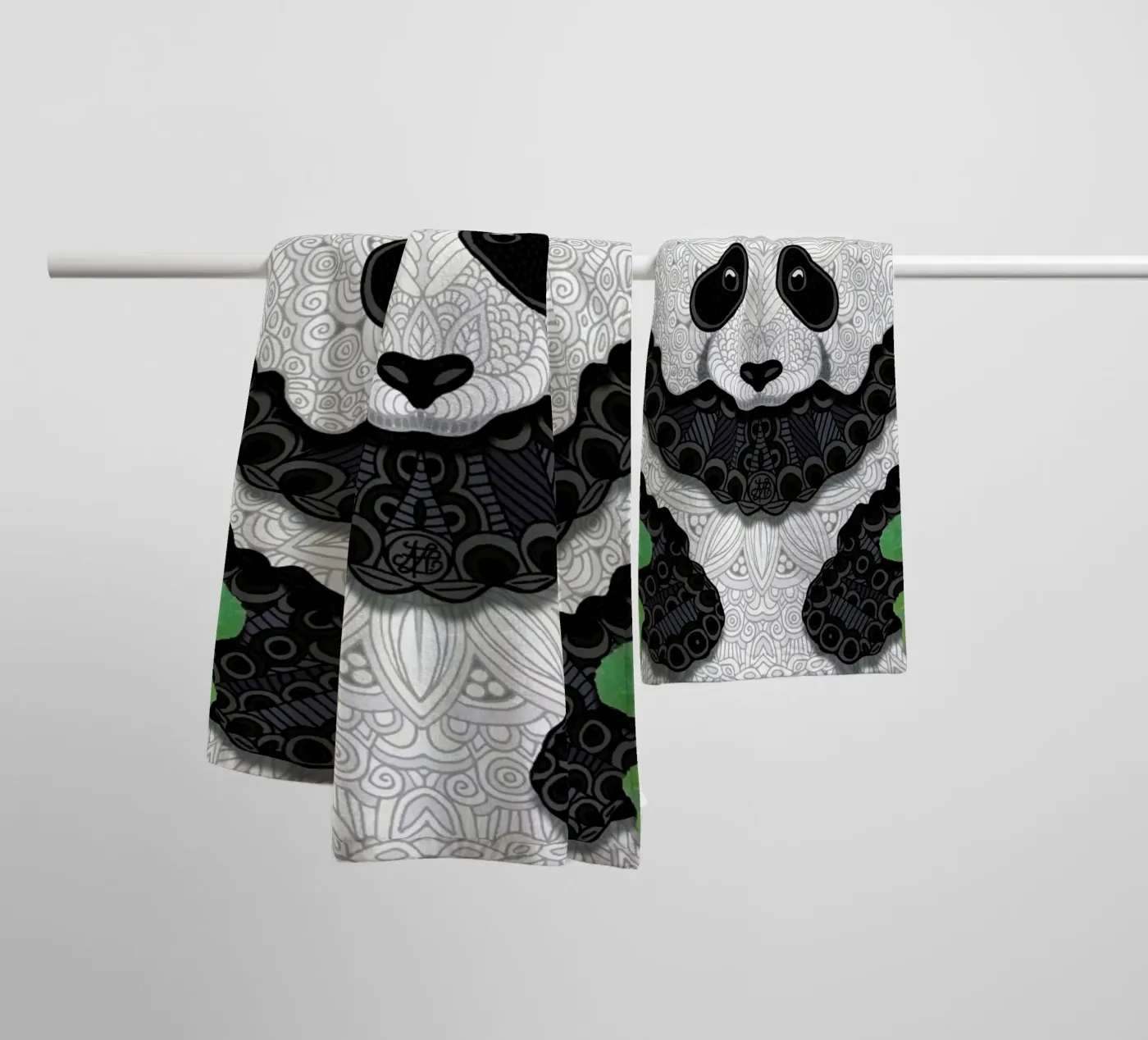 Panda Bear towel by Angelika Parker