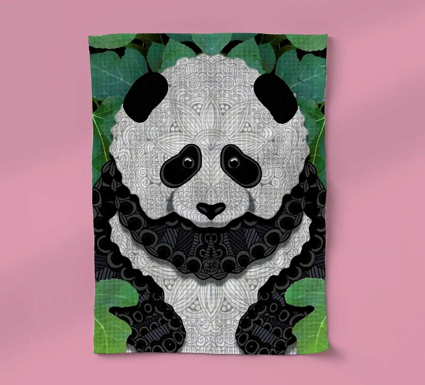Panda Bear torchon de Angelika Parker