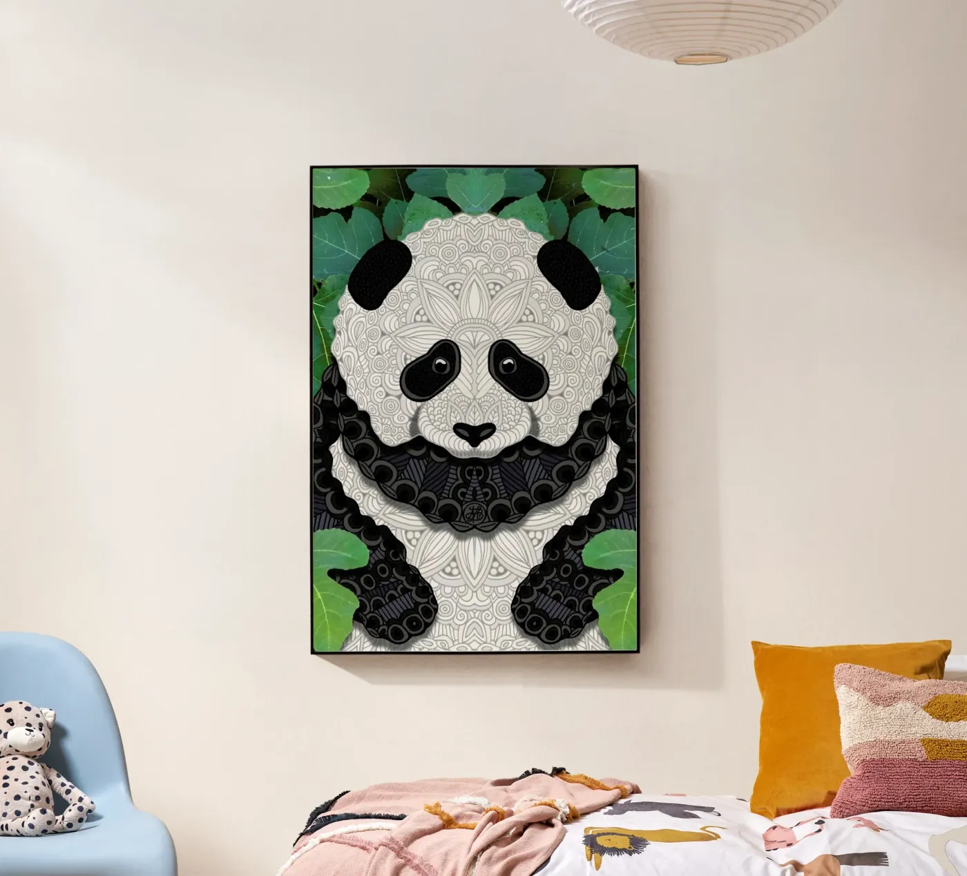 Panda Bear acrylic glass by Angelika Parker