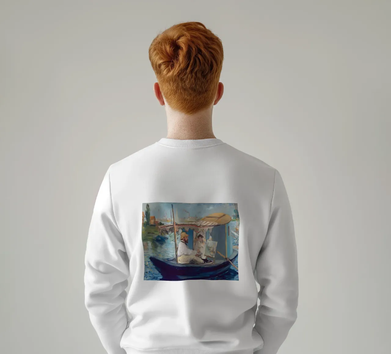 Manet - La barca felpa da ARTOTHEK
