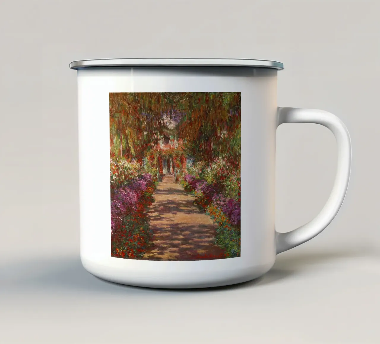 Monet - Path in Monet's garden in Giverny emaille mok van ARTOTHEK