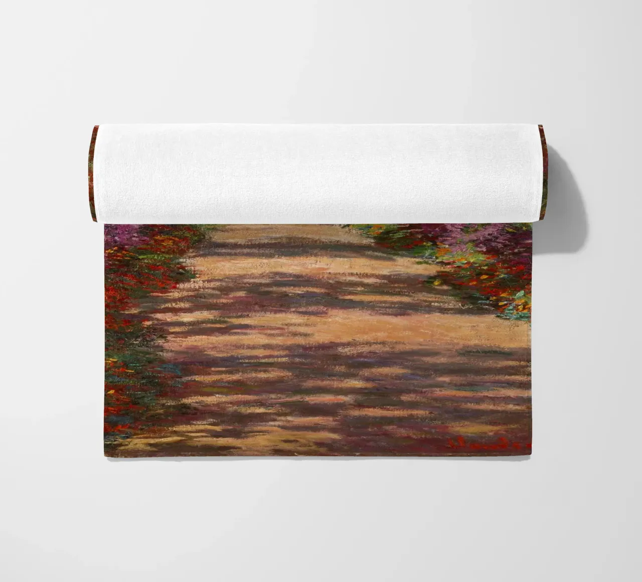 Monet - Path in Monet's garden in Giverny beach towel by ARTOTHEK