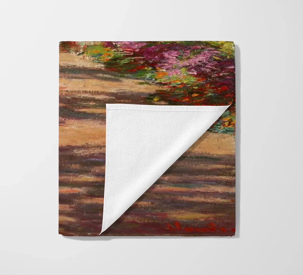 Monet - Path in Monet's garden in Giverny beach towel by ARTOTHEK