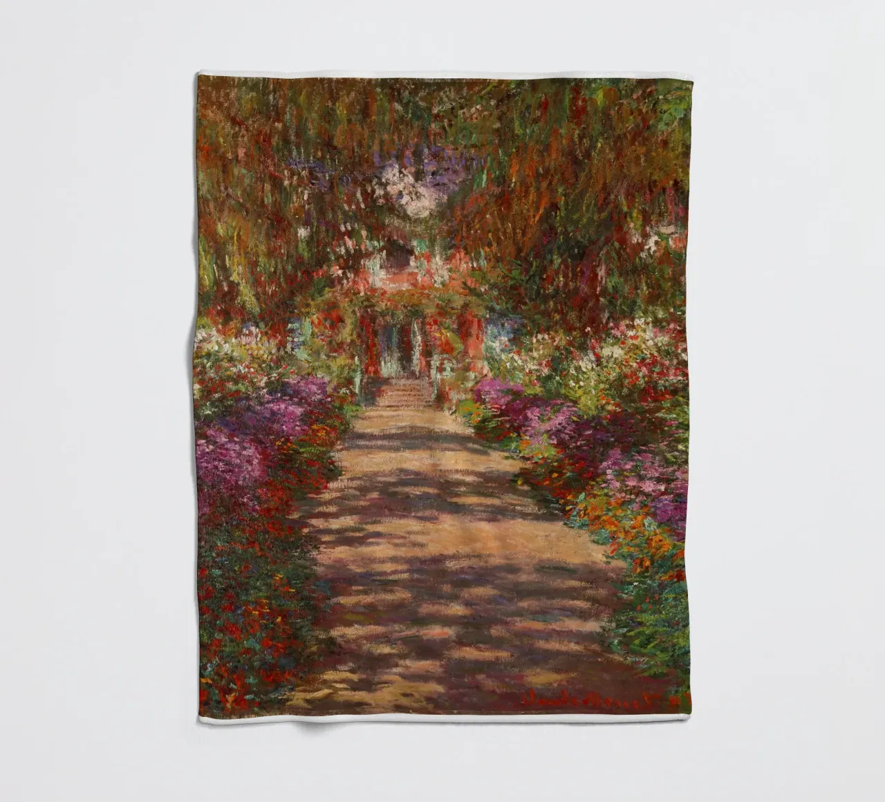Monet - Sentiero nel giardino di Monet a Giverny coperta in pile da ARTOTHEK