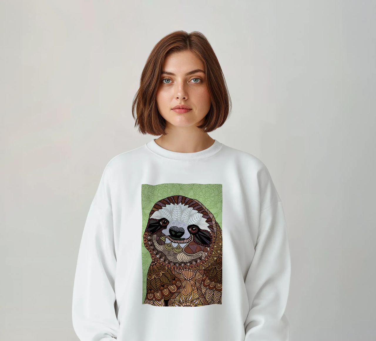Smiling Sloth felpa da Angelika Parker