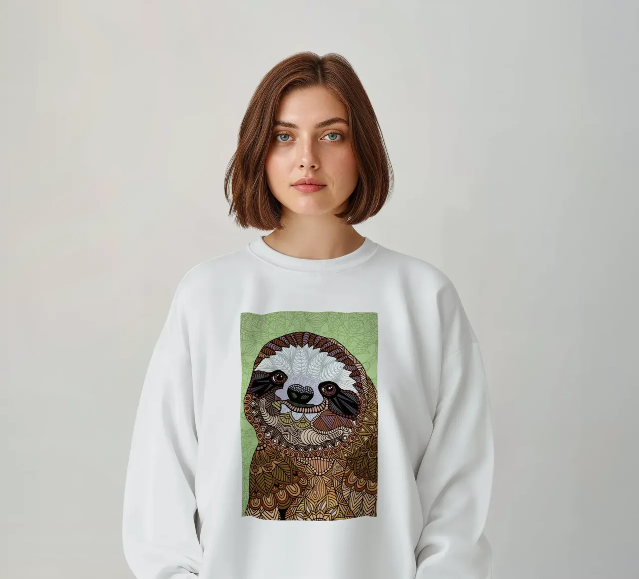 Smiling Sloth felpa da Angelika Parker