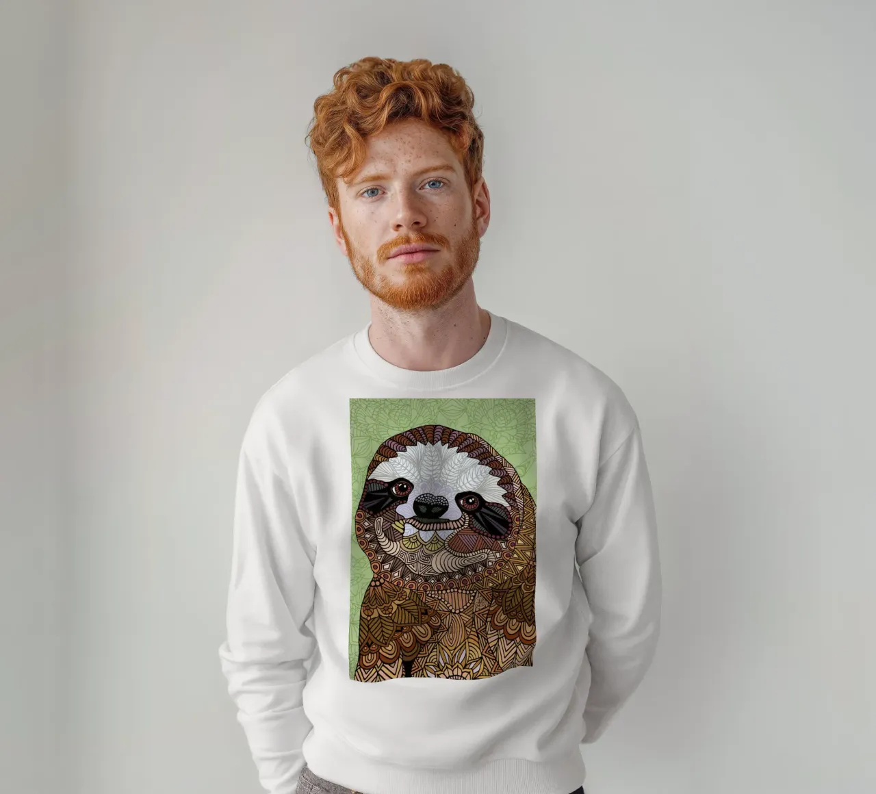 Smiling Sloth felpa da Angelika Parker