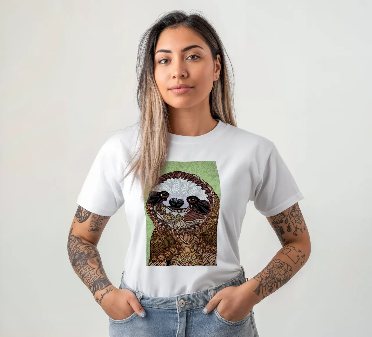 Smiling Sloth t-shirt by Angelika Parker