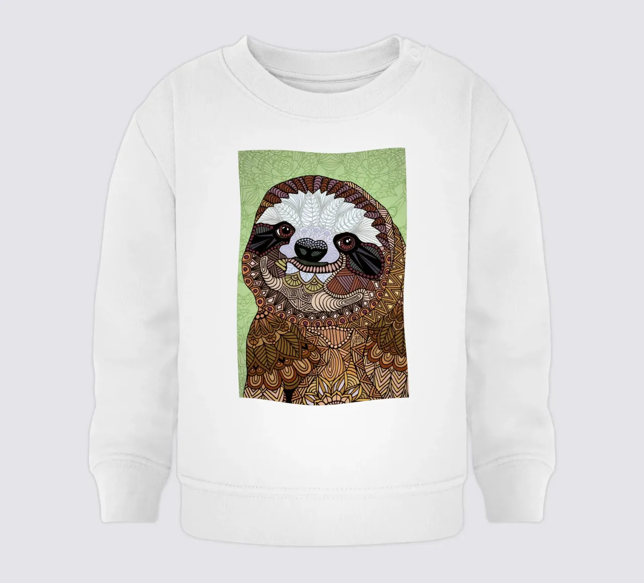 Smiling Sloth felpa neonato da Angelika Parker