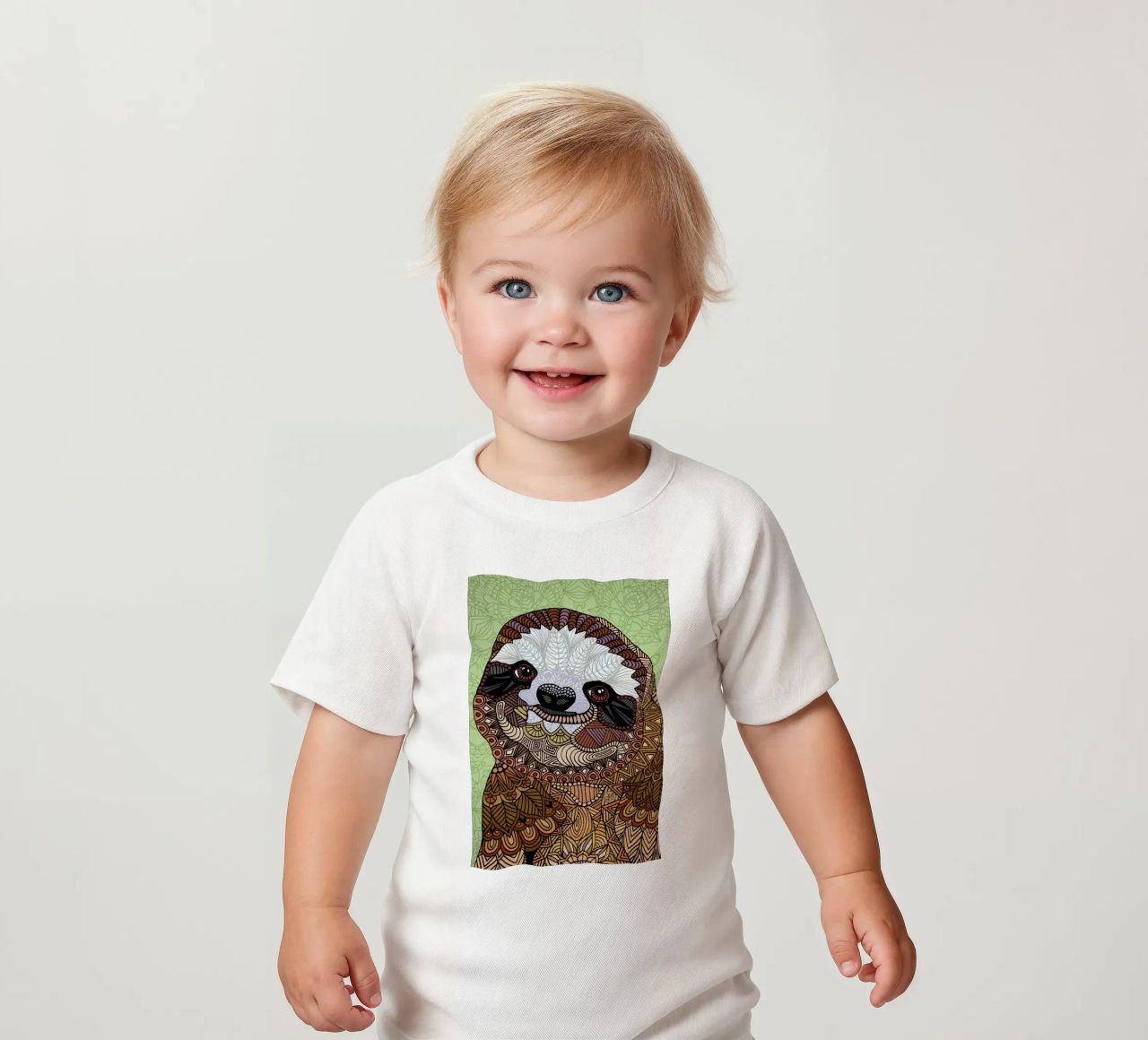 Smiling Sloth maglietta neonato da Angelika Parker