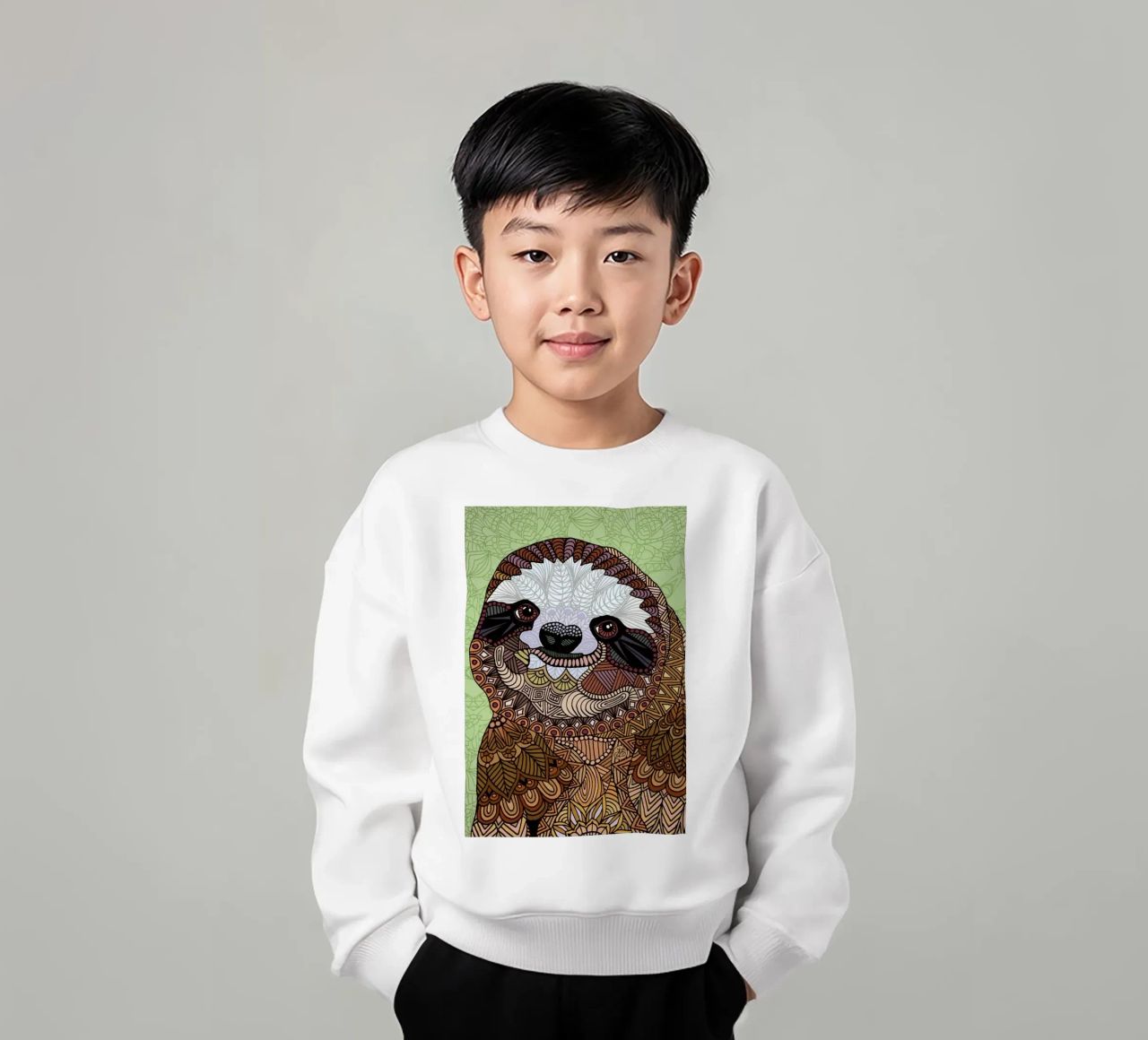 Smiling Sloth felpa bambino da Angelika Parker