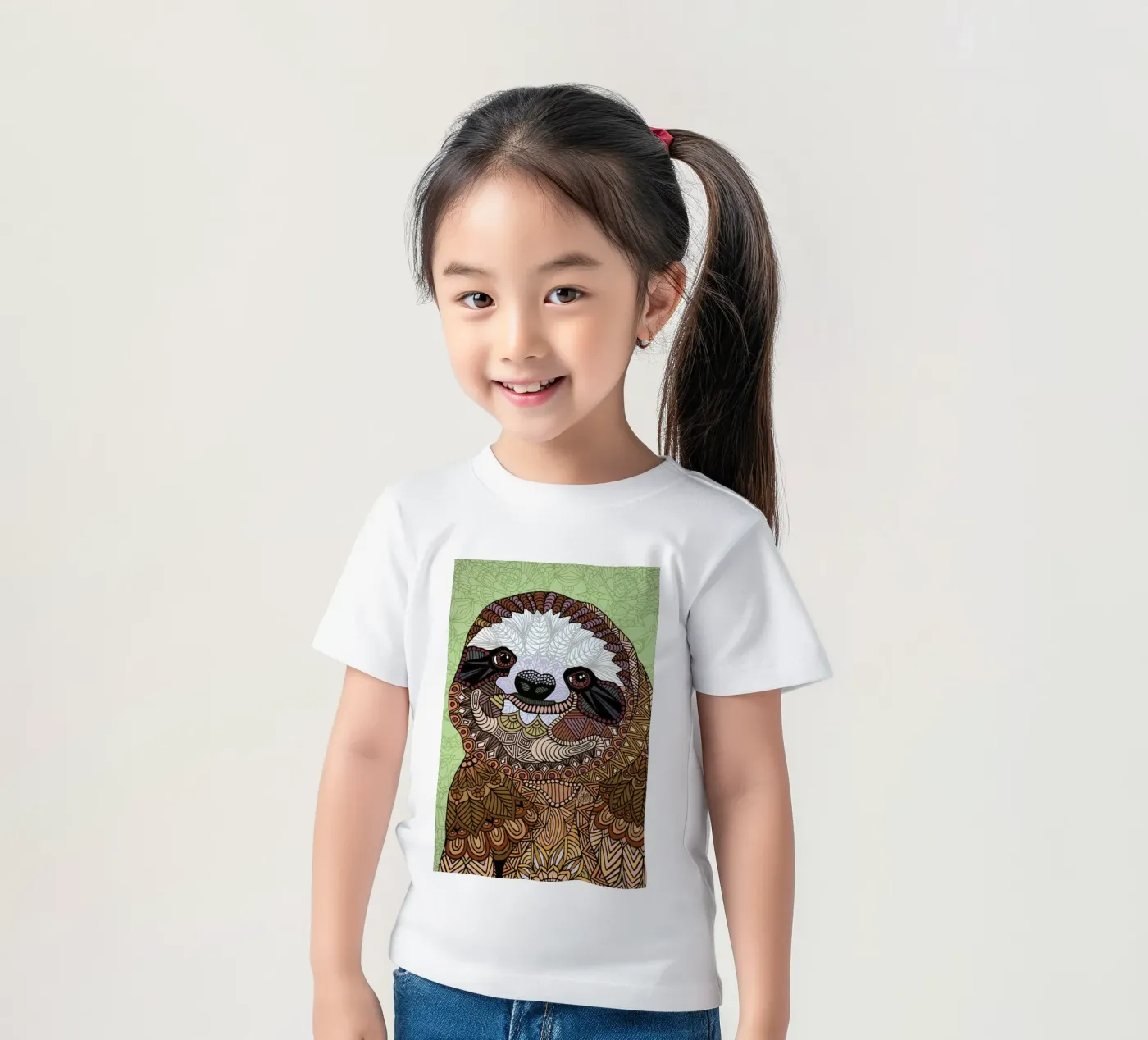 Smiling Sloth t-shirt bambini da Angelika Parker