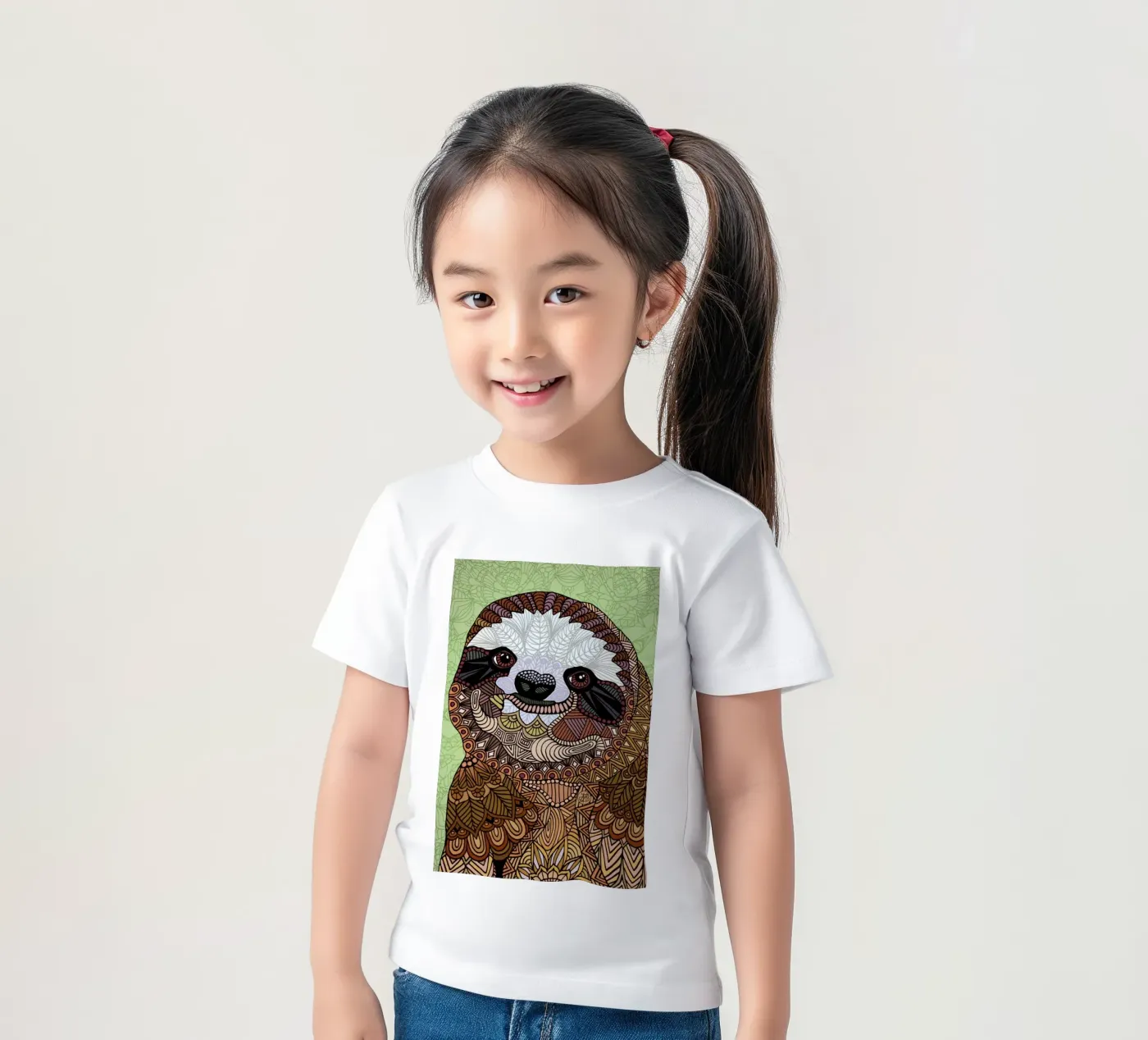 Smiling Sloth t-shirt bambini da Angelika Parker
