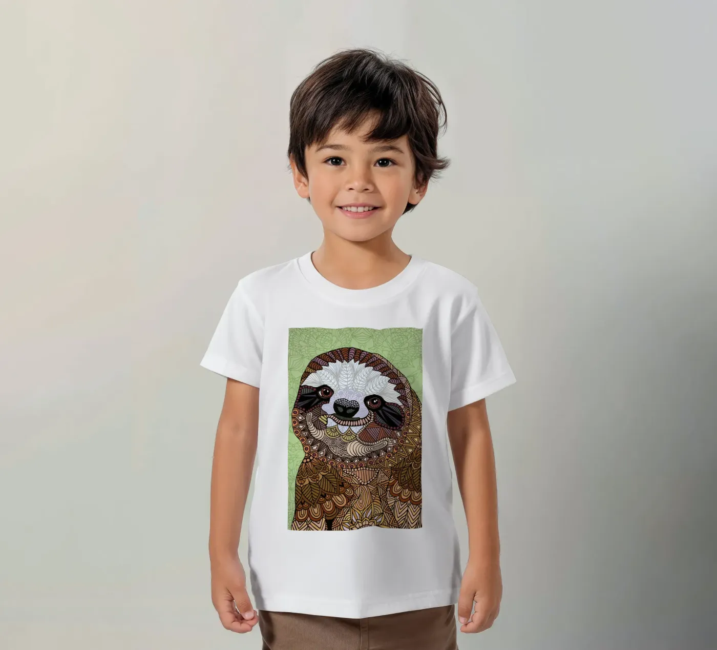 Smiling Sloth t-shirt bambini da Angelika Parker