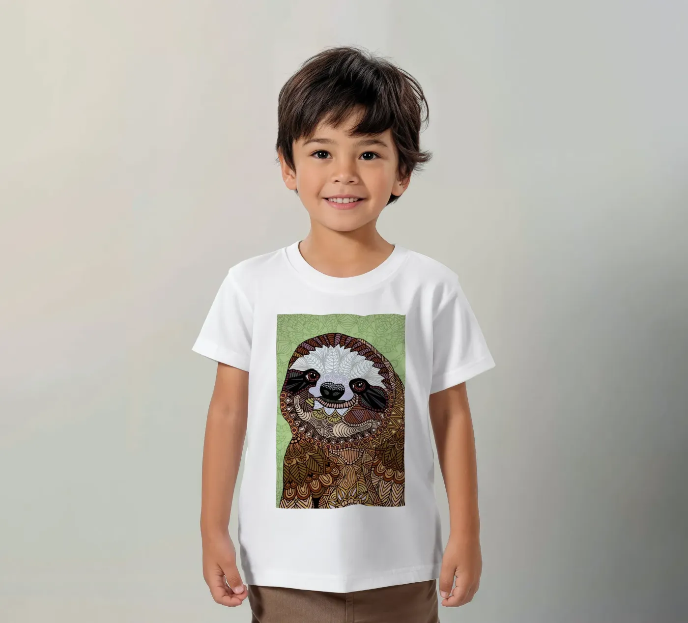 Smiling Sloth t-shirt bambini da Angelika Parker