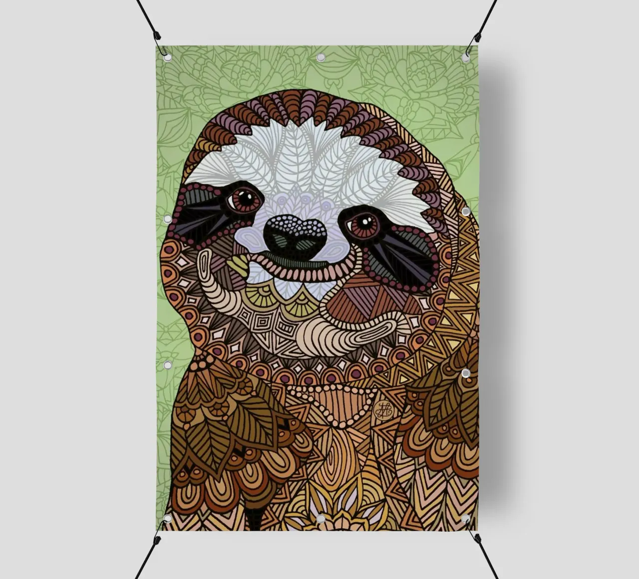 Smiling Sloth telo in pvc da Angelika Parker