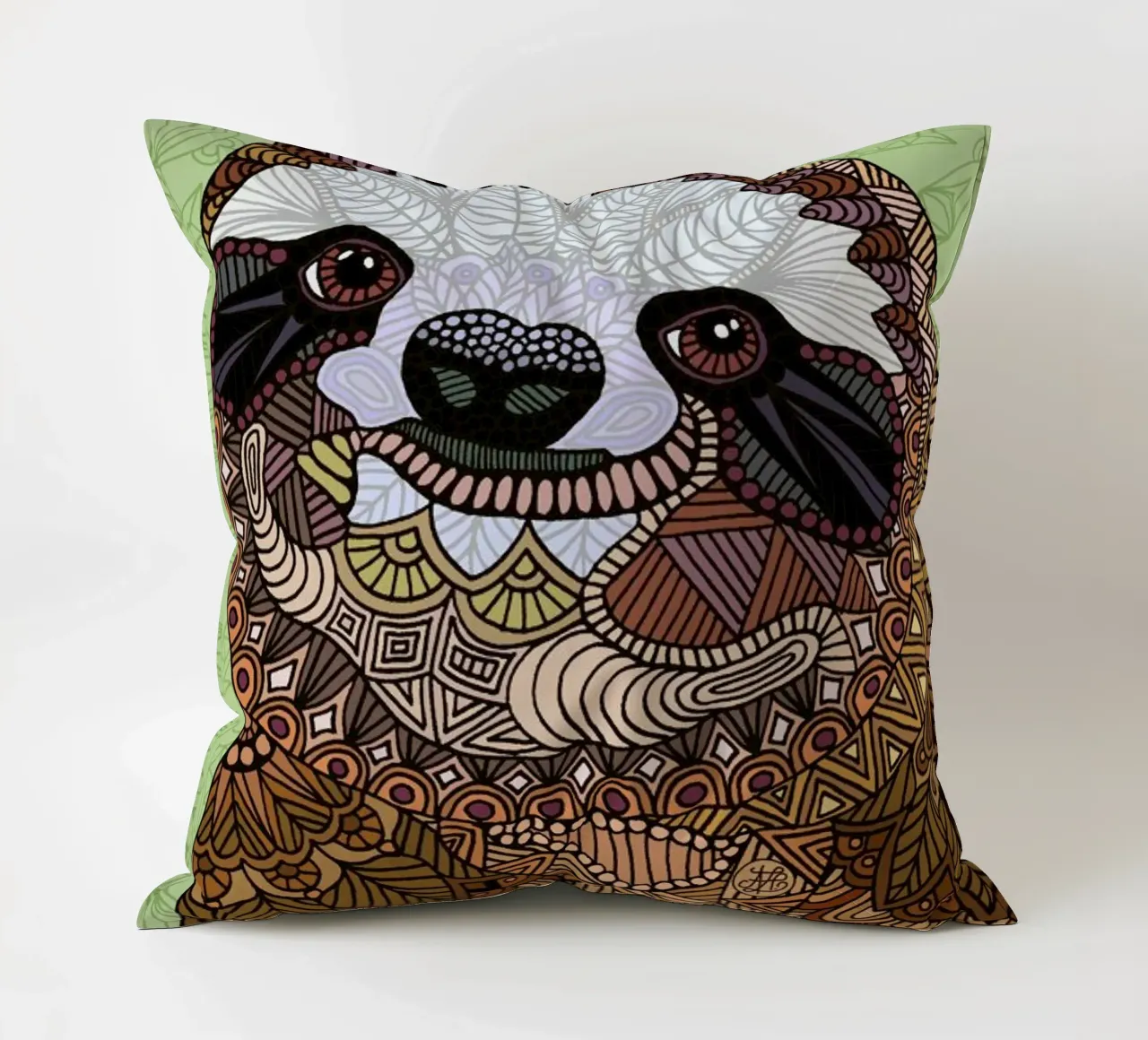 Smiling Sloth cuscino da Angelika Parker