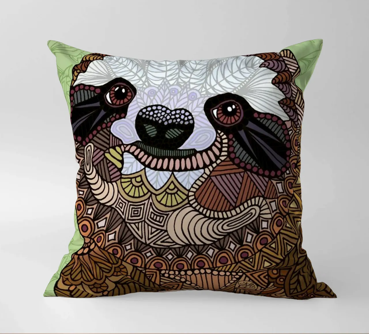 Smiling Sloth cuscino da Angelika Parker