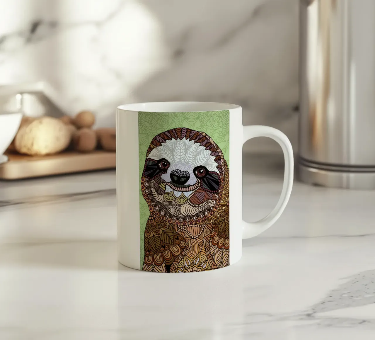Smiling Sloth mug en céramique de Angelika Parker