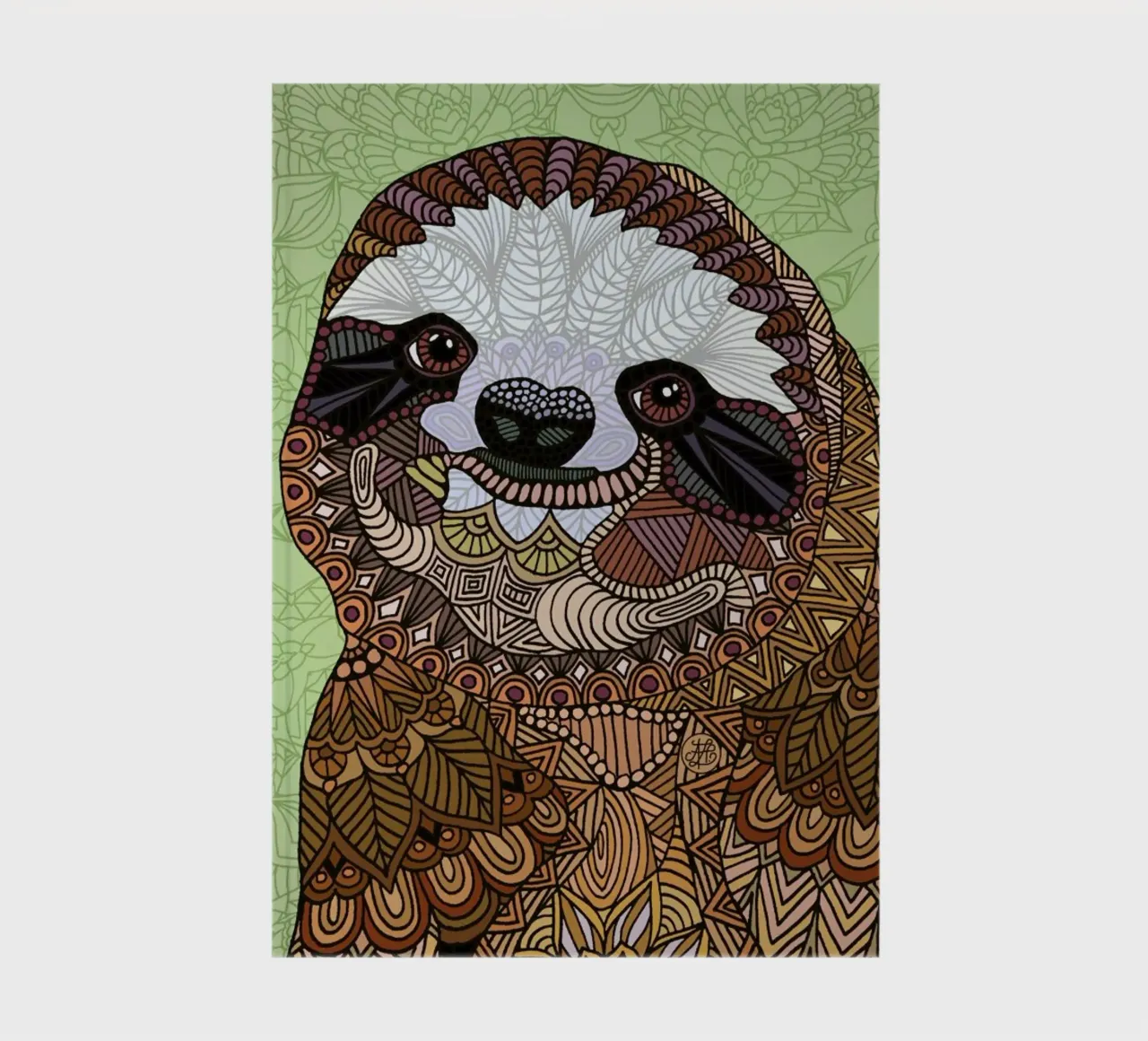 Smiling Sloth notebook by Angelika Parker