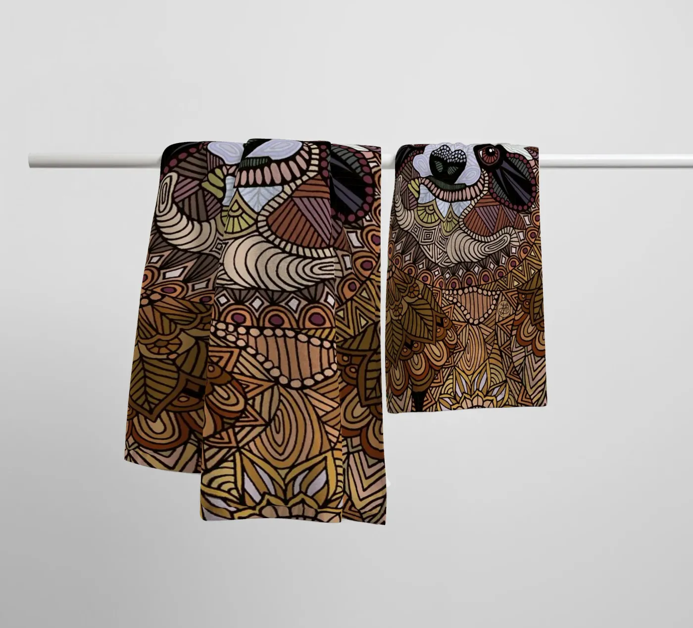 Smiling Sloth towel by Angelika Parker
