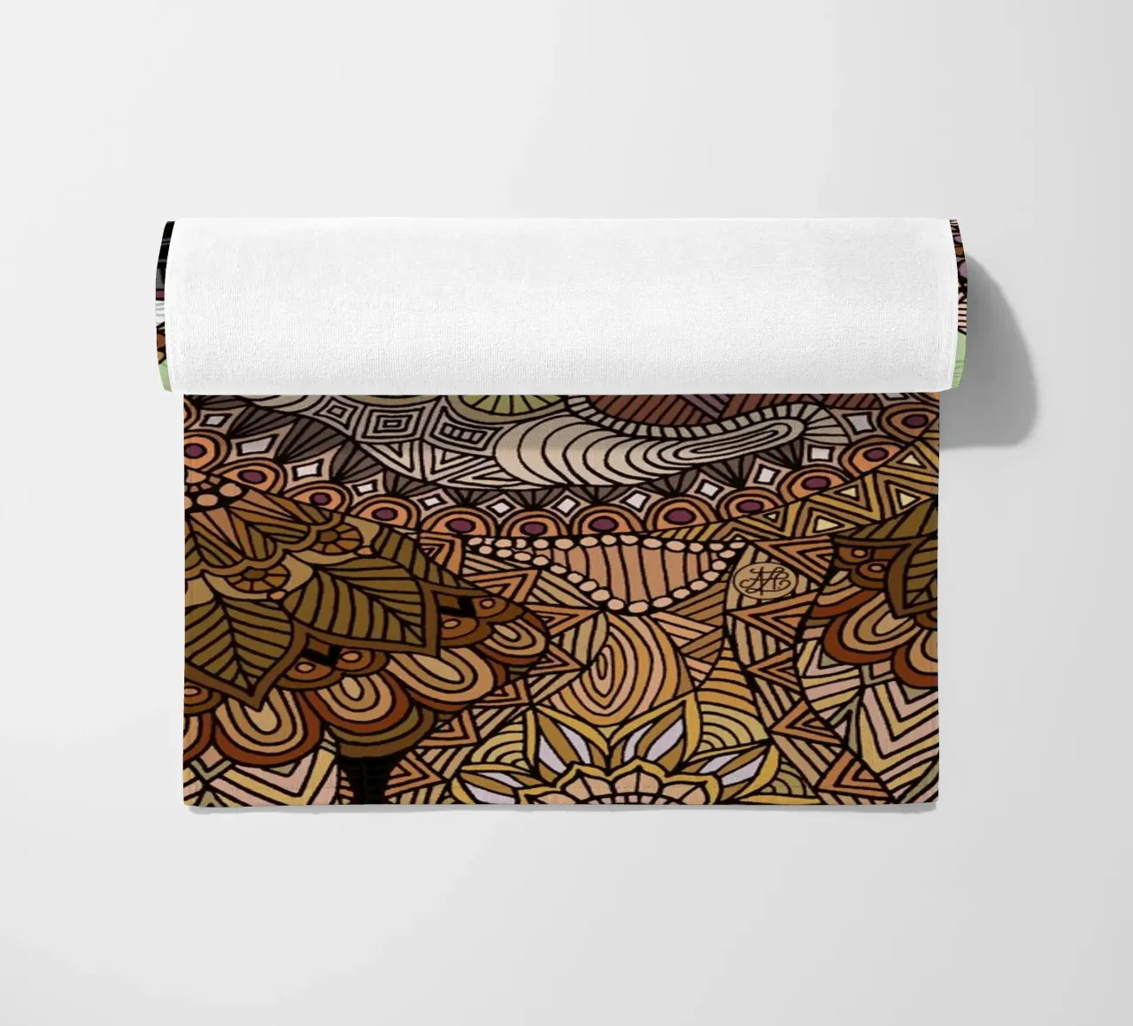 Smiling Sloth beach towel by Angelika Parker
