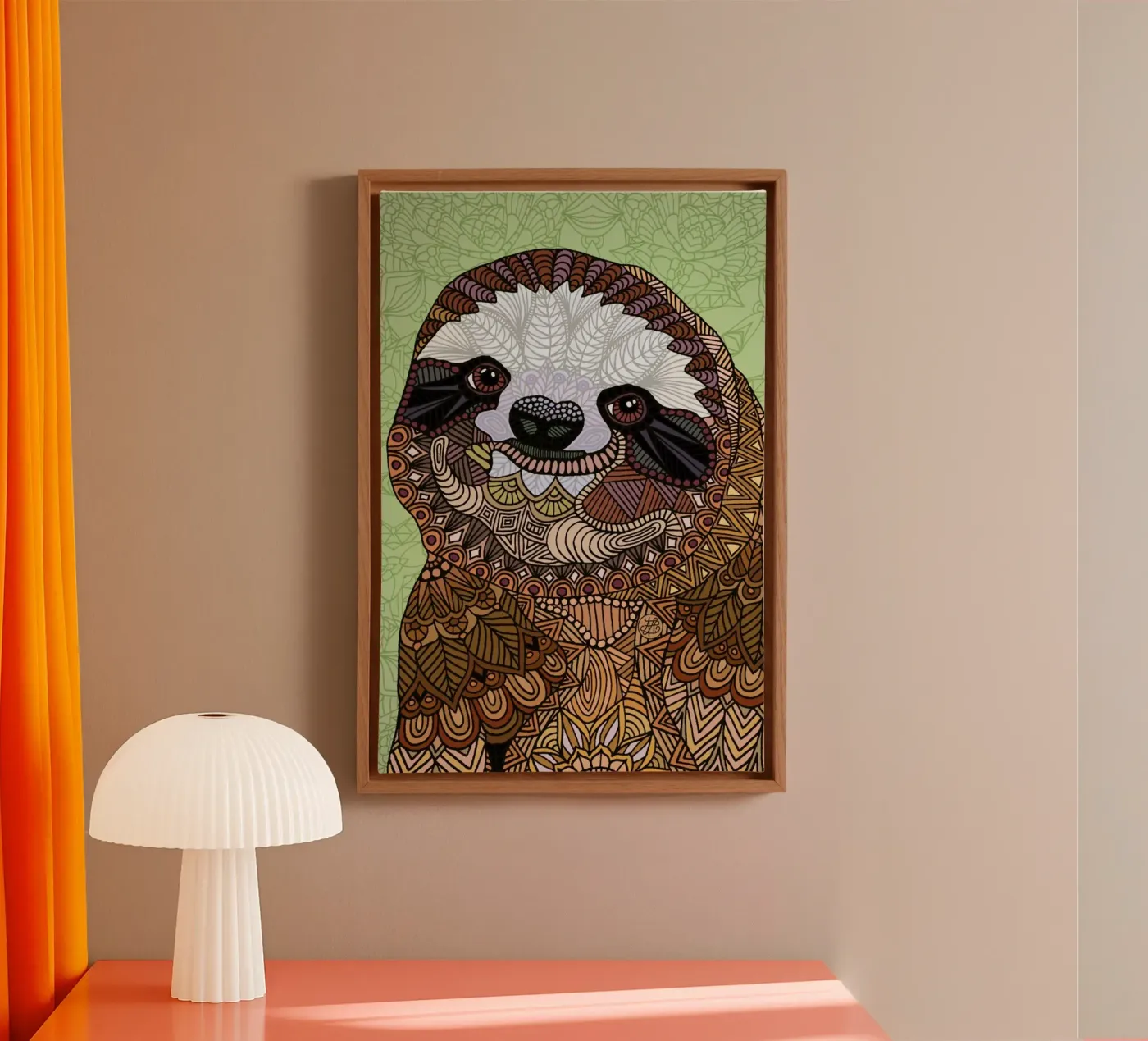 Smiling Sloth tela da Angelika Parker