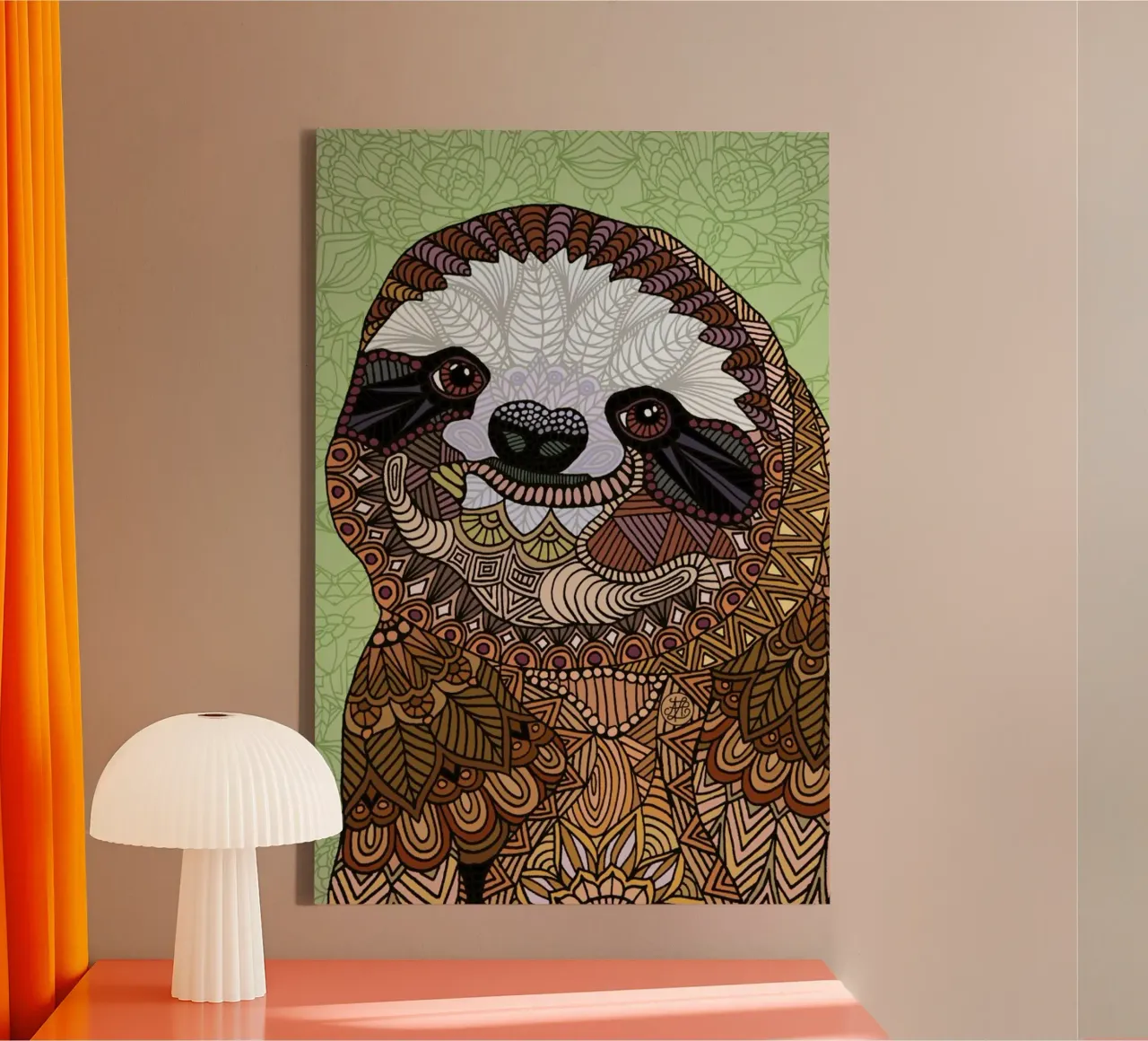 Smiling Sloth tela da Angelika Parker