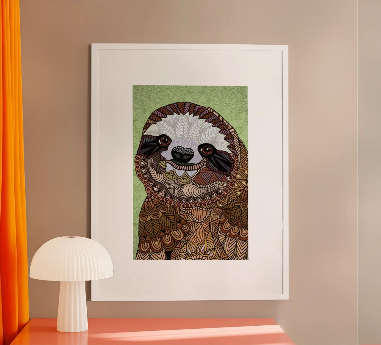 Smiling Sloth poster da Angelika Parker