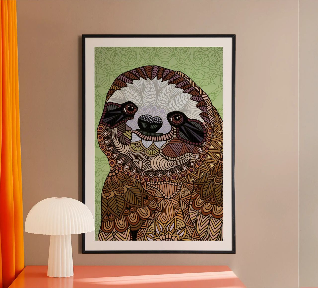 Smiling Sloth poster da Angelika Parker