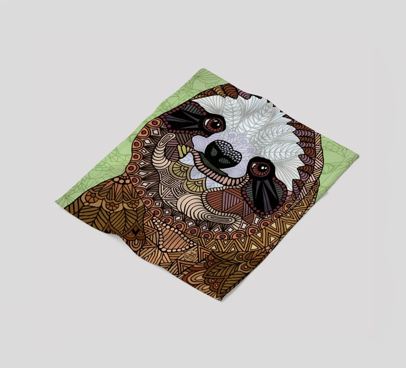 Smiling Sloth Fleecedecke von Angelika Parker