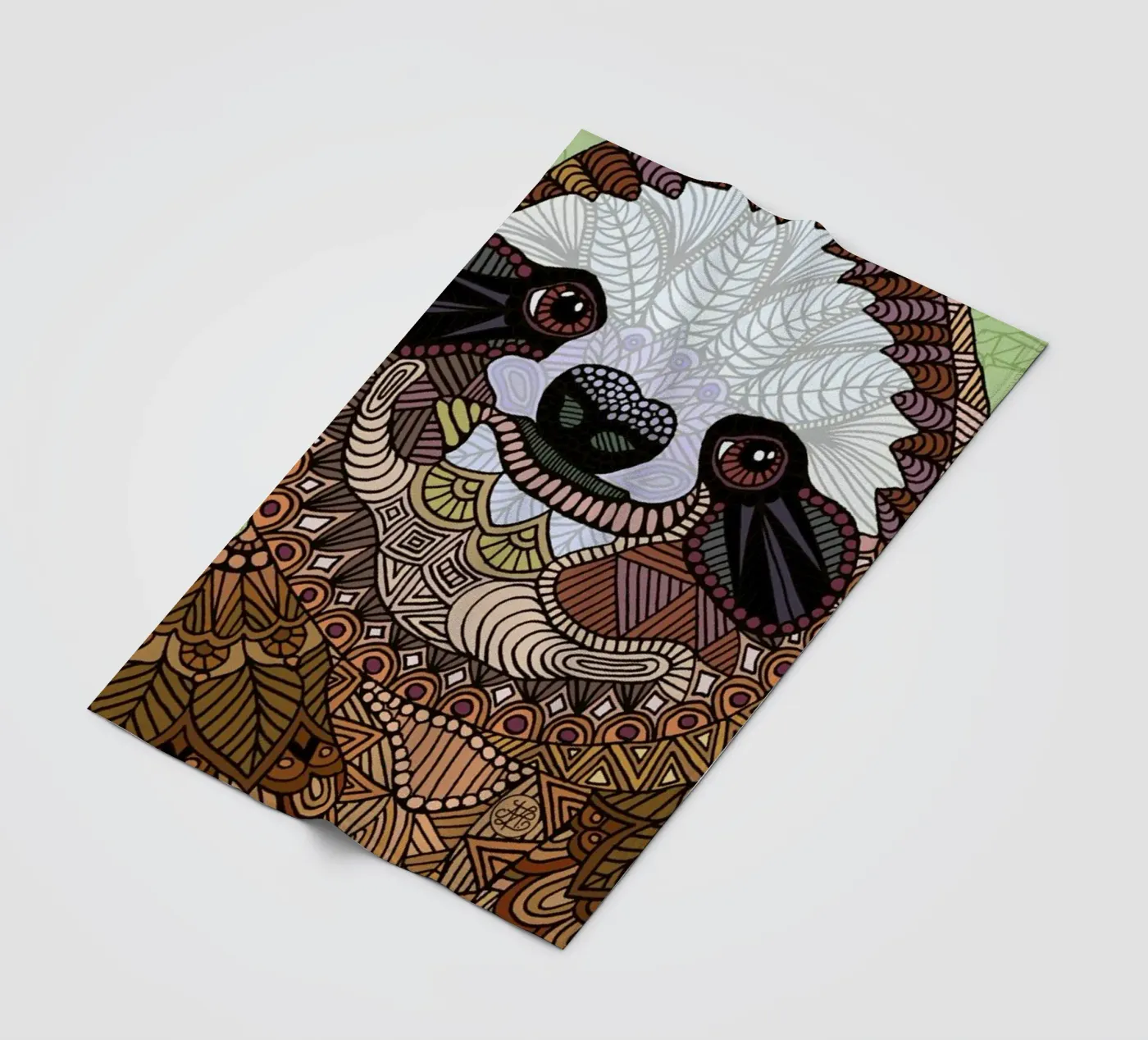 Smiling Sloth Fleecedecke von Angelika Parker