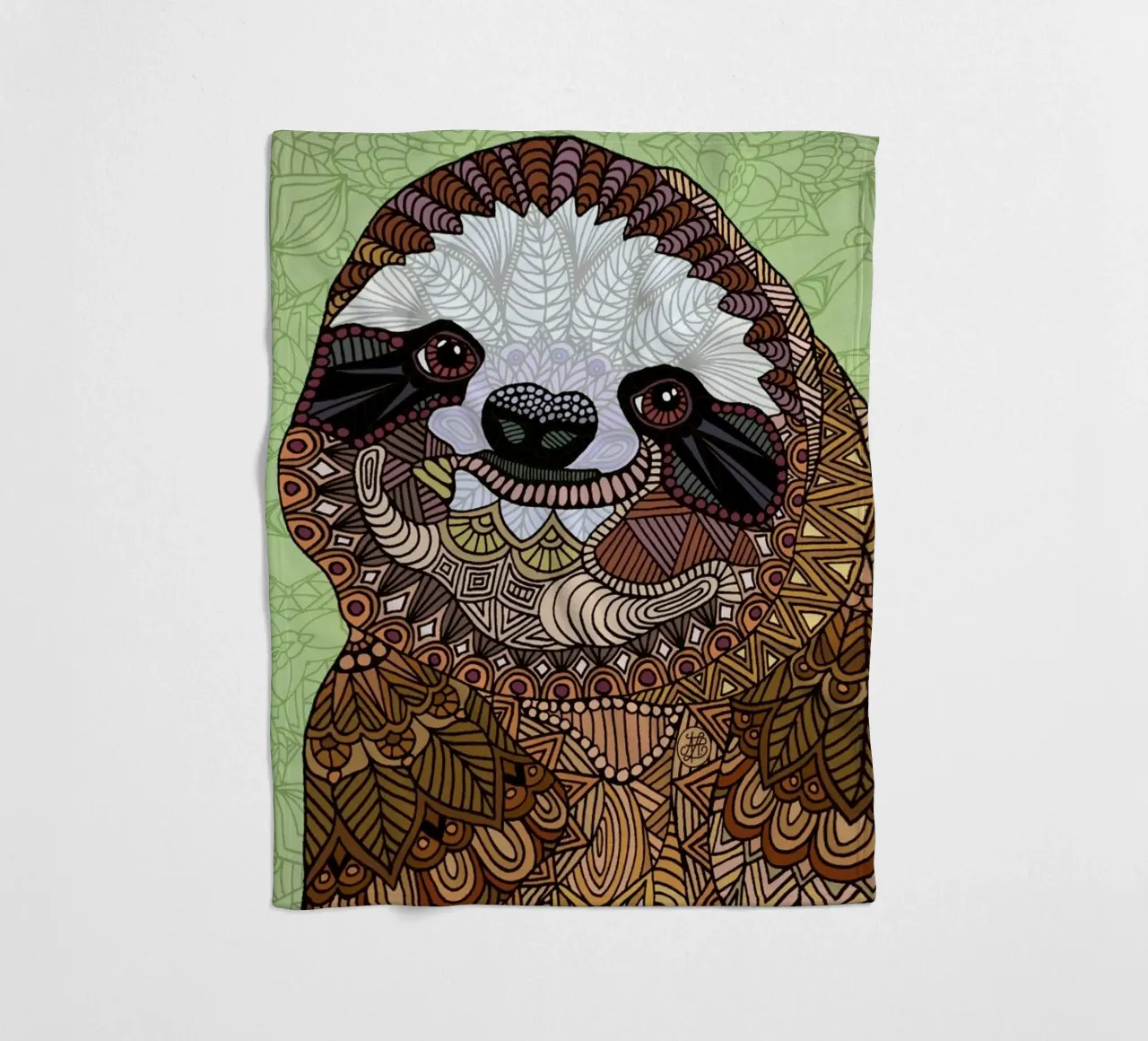 Smiling Sloth coperta in pile da Angelika Parker