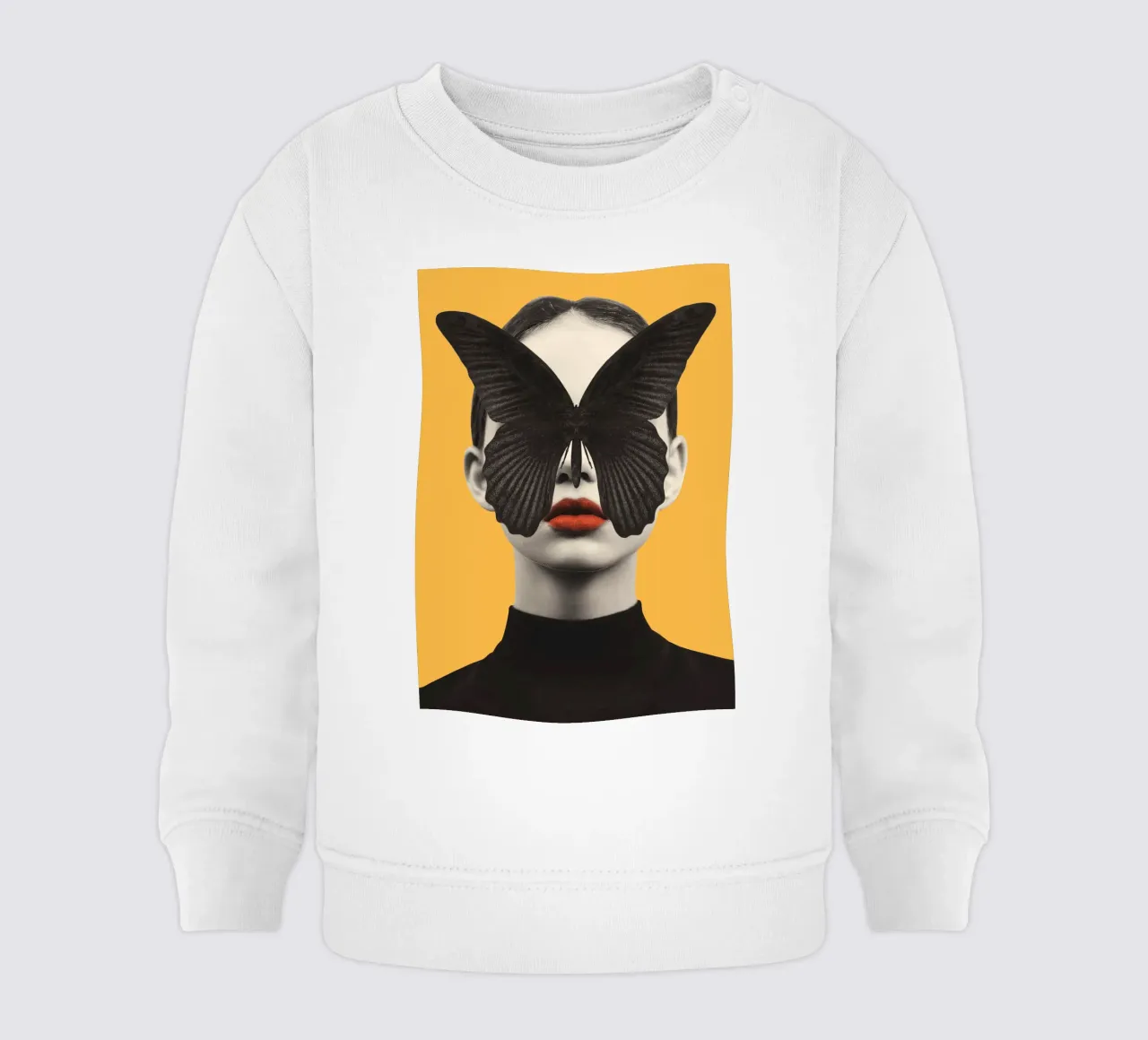 FARFALLA NERA 2 felpa neonato da dada22