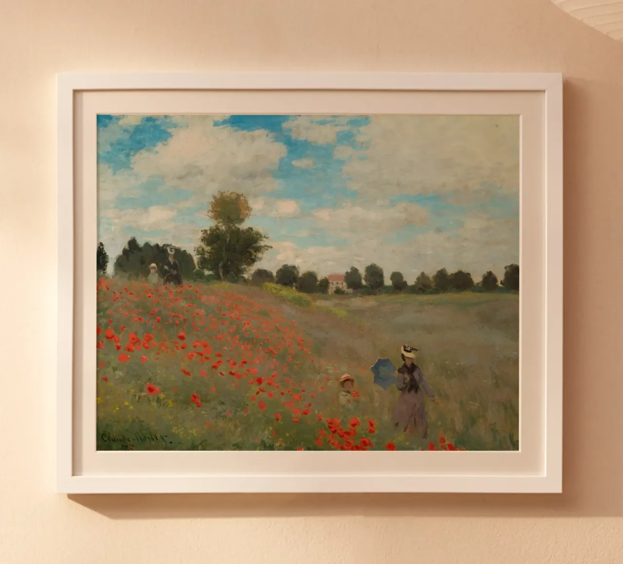 Monet - Wilde Mohnblumen, in der Nähe von Argenteuil Poster mit Aluminium Rahmen von ARTOTHEK