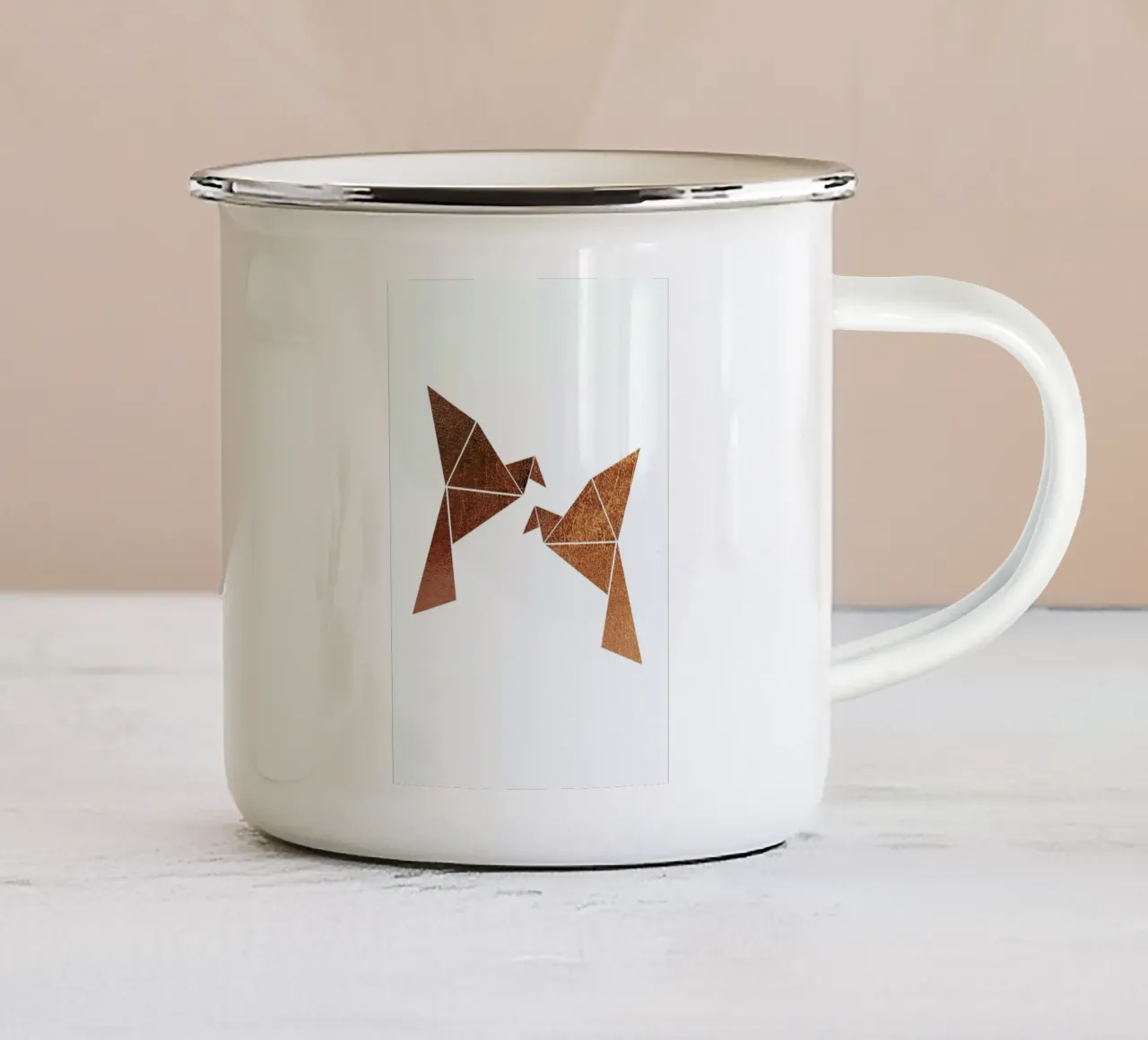 Vogel Kupfer tazza in smalto da XOXO Arte