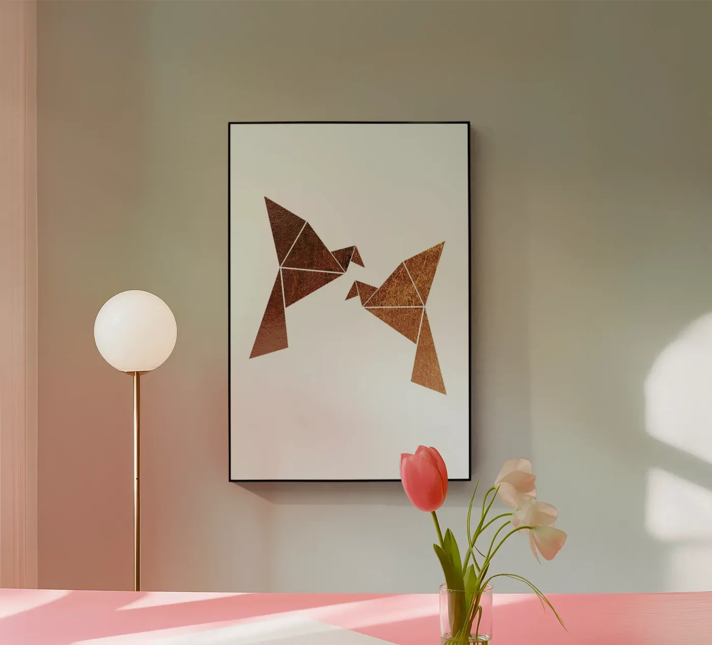 Vogel Kupfer acrylic glass by XOXO Arte