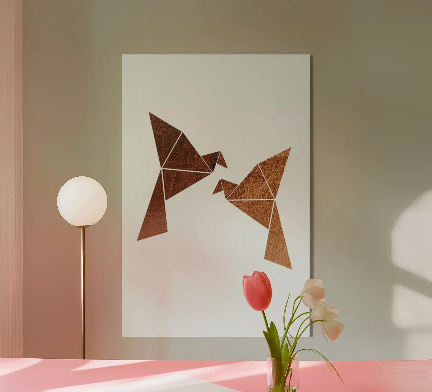 Vogel Kupfer acrylic glass by XOXO Arte