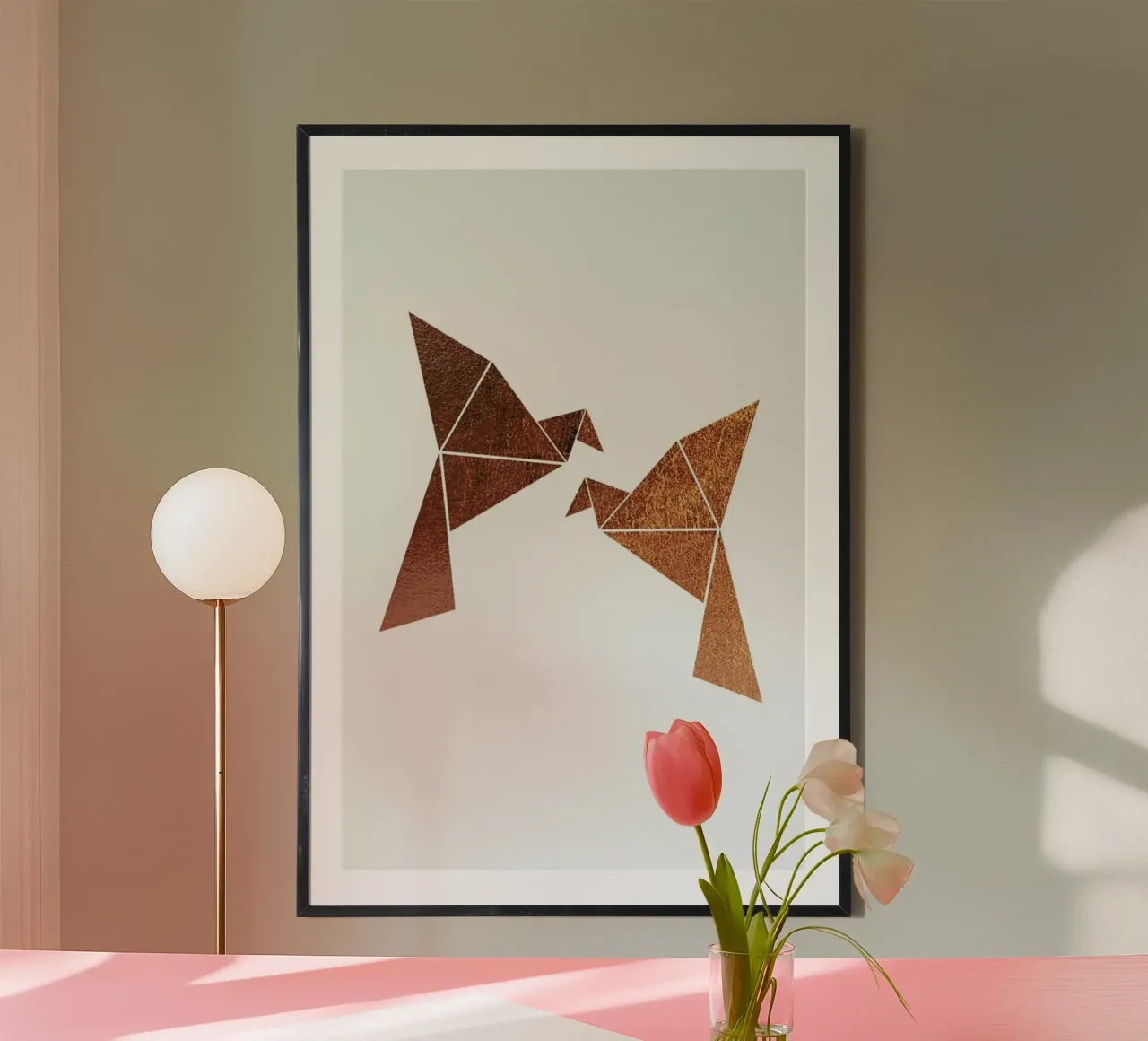 Vogel Kupfer poster con telaio in plastica da XOXO Arte