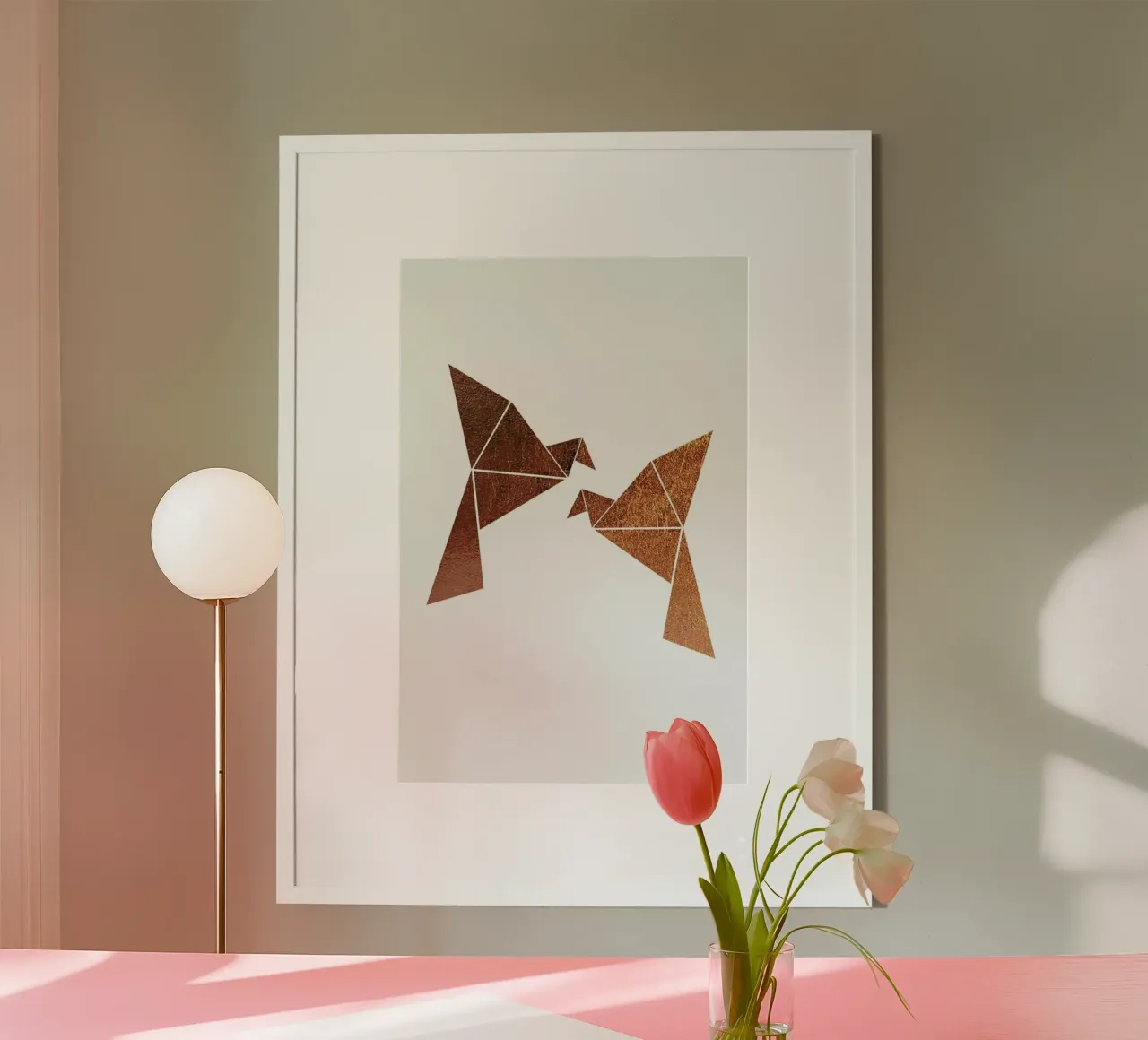 Vogel Kupfer poster con telaio in plastica da XOXO Arte