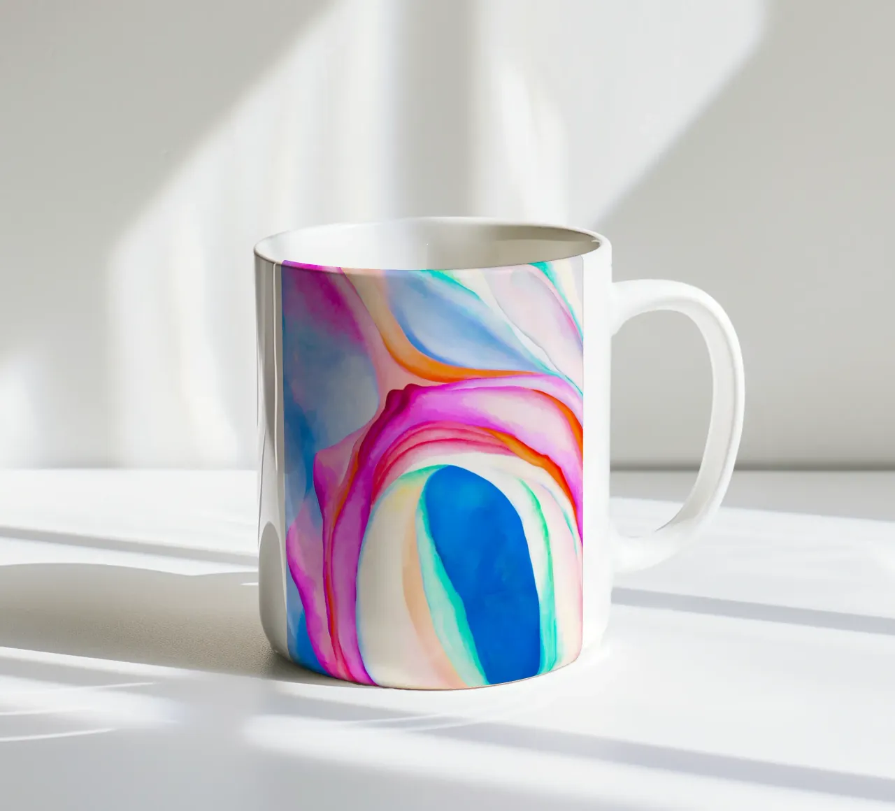 Georgia O'Keeffe - Music Pink and Blue, No. 2 ceramic mug by Kinsley