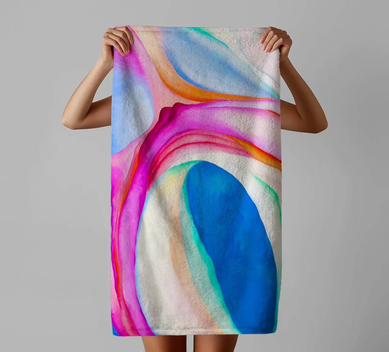 Georgia O'Keeffe - Music Pink and Blue, No. 2 towel by Kinsley