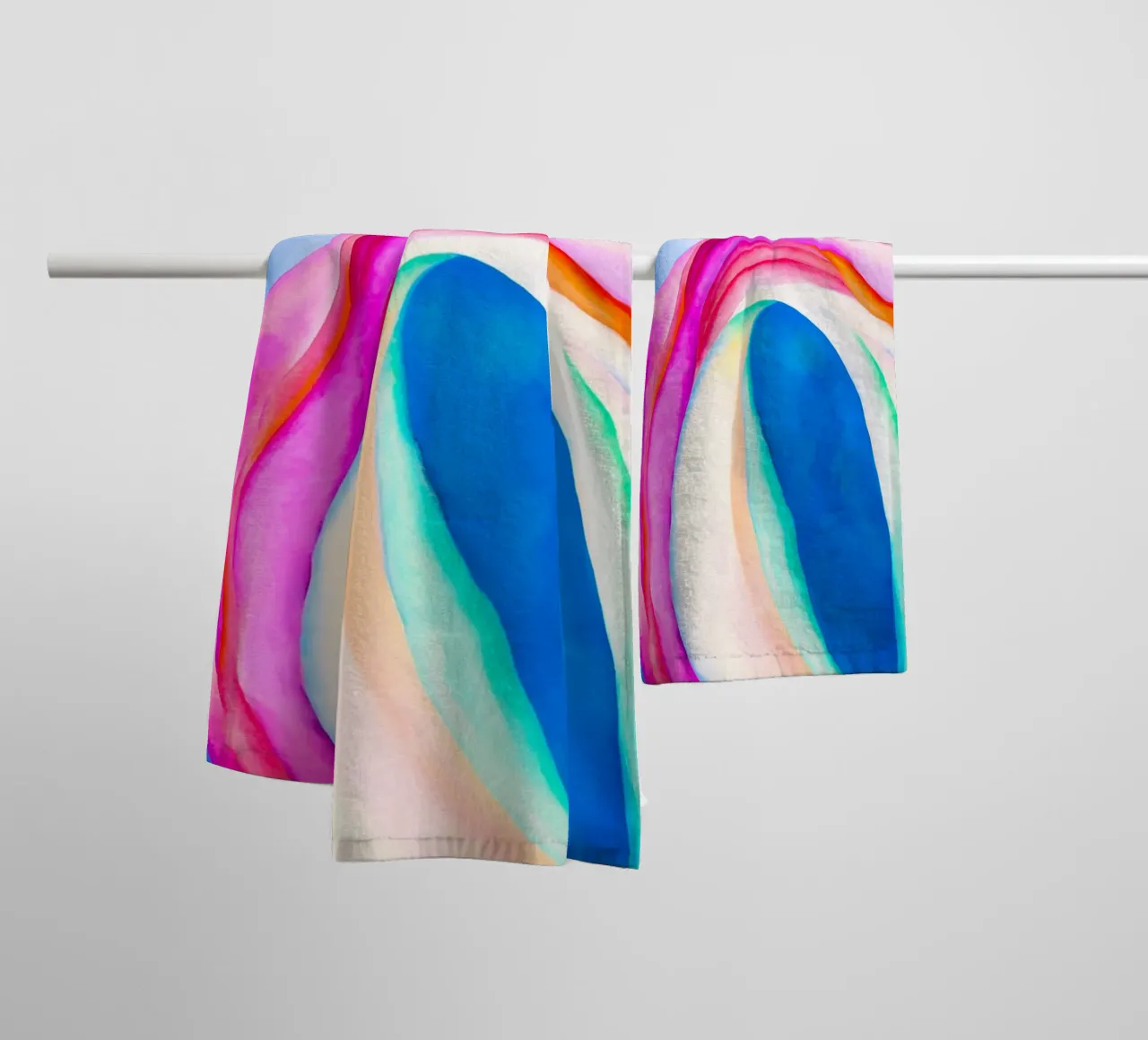 Georgia O'Keeffe - Music Pink and Blue, No. 2 towel by Kinsley