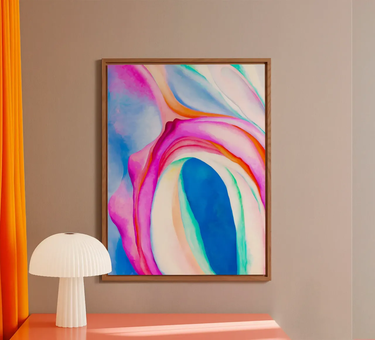 Georgia O'Keeffe - Music Pink and Blue, No. 2 alu-dibond by Kinsley