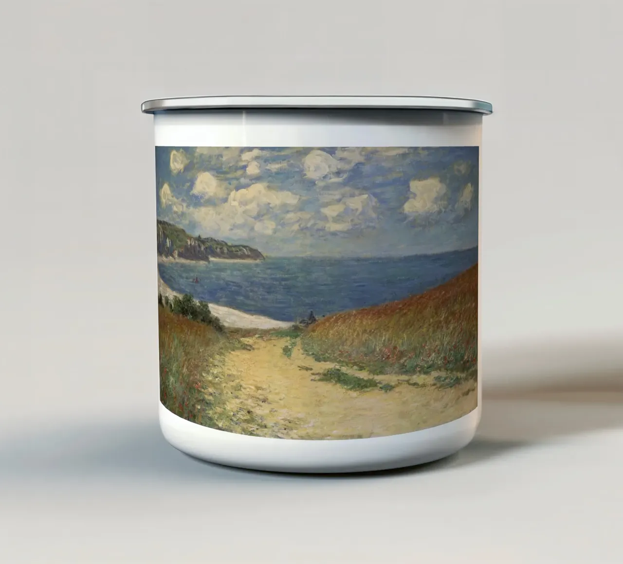 Monet - Sentiero nel grano a Pourville tazza in smalto da ARTOTHEK