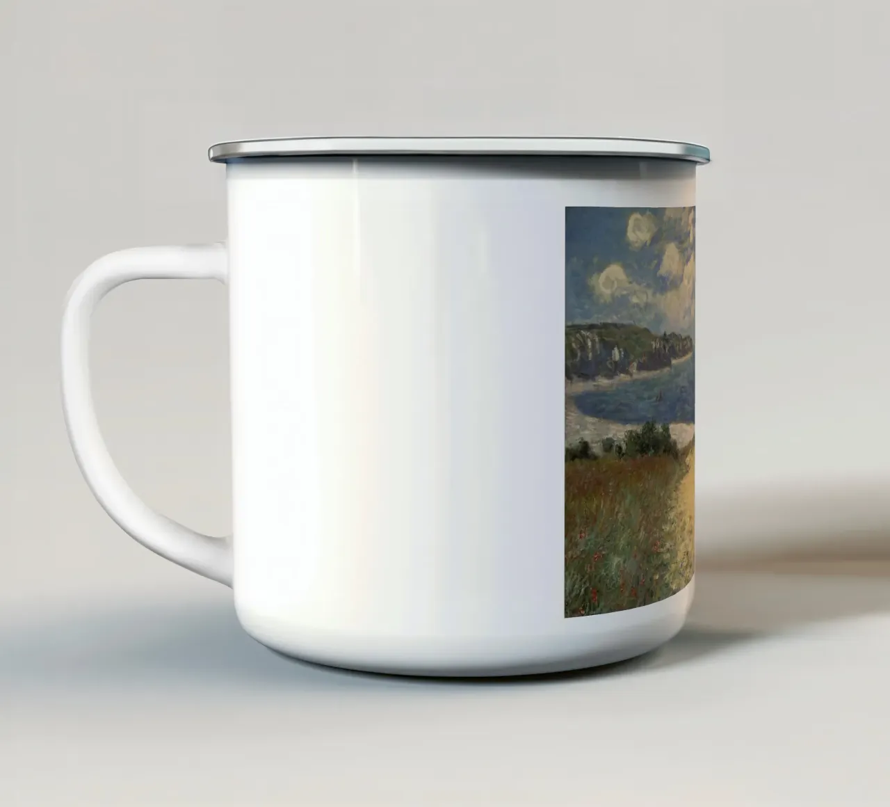 Monet - Sentiero nel grano a Pourville tazza in smalto da ARTOTHEK